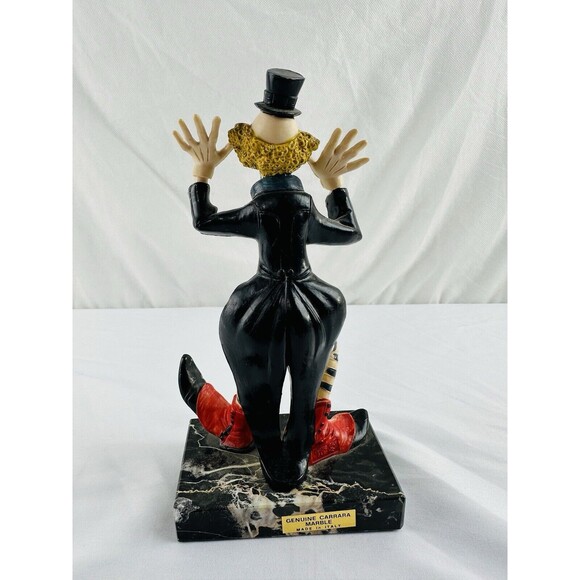 Vintage Fontanini Depose Italy 943 Silly Clown Figurine On Carrara Marble Base - Picture 10 of 16